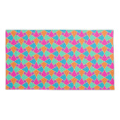 Islamische Mosaikfarben Goldeffekt-Konturen Kissenbezug (Rückseite-Links)