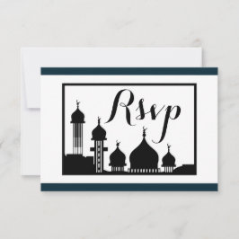 Islamische Moschee-Silhouette Hochzeit RSVP