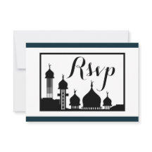 Islamische Moschee-Silhouette Hochzeit RSVP