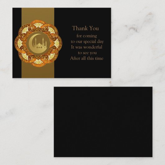 Islamische Muster Moschee Danke Karte (Vorne/Hinten)