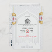 Islamische Nikah Wedding Einladung (Vorne/Hinten)