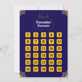 Islamische Ramadan-Dekoration: Modernes Kalenderde Einladung (Vorderseite)