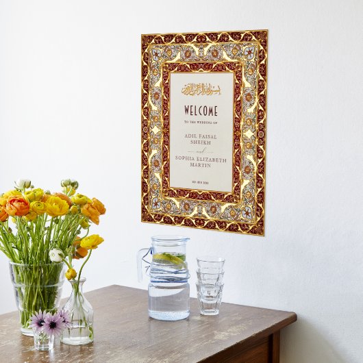 Islamische Ruby Red Begrüßungsfeier Foliendrucke (Ablage(Küche))