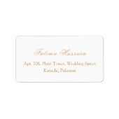 Islamische Rücksendeadresse der weißen UAWG Adressaufkleber (Vorne)