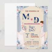 Islamische Save the Date-Karte nach Zusammenarbeit Date (Vorne/Hinten)