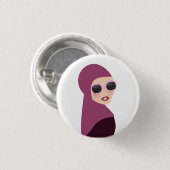 Islamische Schal muslima hijab Damenart Button (Vorne & Hinten)