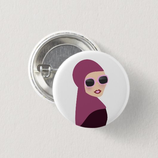Islamische Schal muslima hijab Damenart Button (Vorne & Hinten)