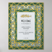 Islamische Smaragdgrüne Begrüßungsfeier Foliendrucke (Vorderseite)