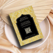Islamische und königliche Goldene Damaske-Hochzeit Einladung
