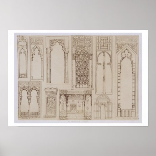 Islamische und maurische Konstruktion für Fensterl Poster (Vorne)