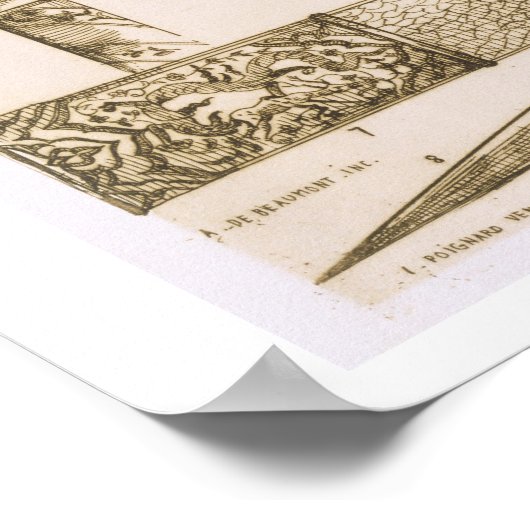 Islamische und maurische Modelle für Messerklingen Poster (Ecke)