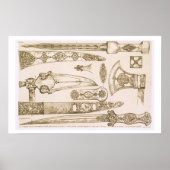 Islamische und maurische Modelle für Messerklingen Poster (Vorne)