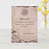 Islamische Vintage dua Gratulationen Hochzeitskart Karte (Gelbe Blume)