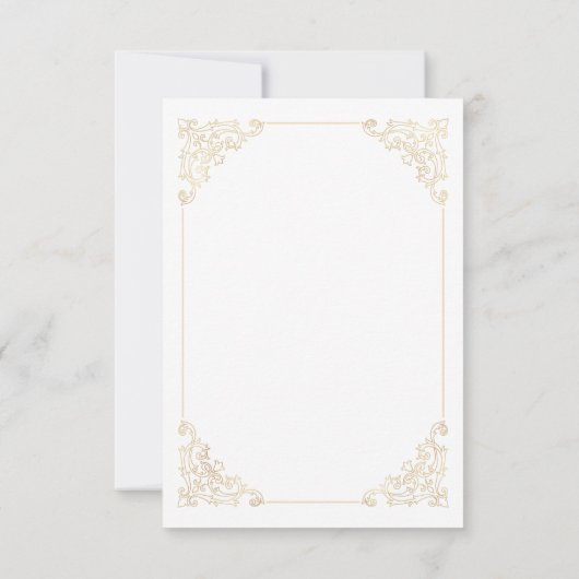 Islamische White Gold Hochzeit Dankeschön-Karte Dankeskarte (Rückseite)