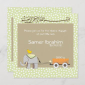 Islamischer Aqiqah-Baby-Einladung Ankündigung musl (Vorne/Hinten)