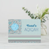 Islamischer Babyjunge Einladung (Stehend Vorderseite)