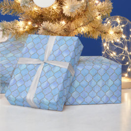 Islamischer Blue & Gold-Geschenkwrap Geschenkpapier