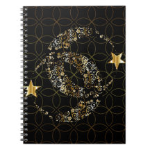 Islamischer Blumenmond und Star