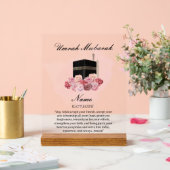 Islamischer Blütenacryl umrah Mubarak Acrylschild (Hochzeit)