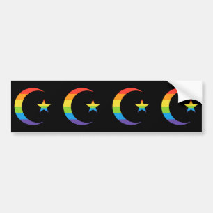Islamischer Crescent & Star-Gay Pride-LGBTQ Autoaufkleber