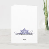 Islamischer Damask dua Gratulationen Hochzeitskart Karte (Rückseite)