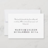 Islamischer Damast des Islams danken Ihnen Dankeskarte (Rückseite)