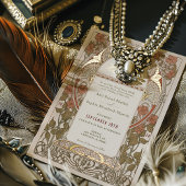 Islamischer Fall Burnt Orange Gold Arab Wedding Folieneinladung