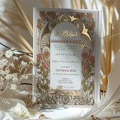 Islamischer Fall Burnt Orange Gold Arab Wedding Folieneinladung