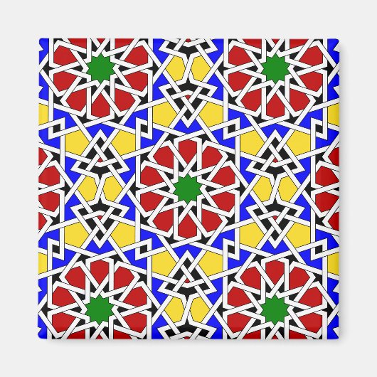 Islamischer geometrischer Mustermagnet Magnet (Vorne)