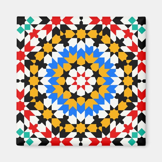 Islamischer geometrischer Mustermagnet Magnet (Vorne)