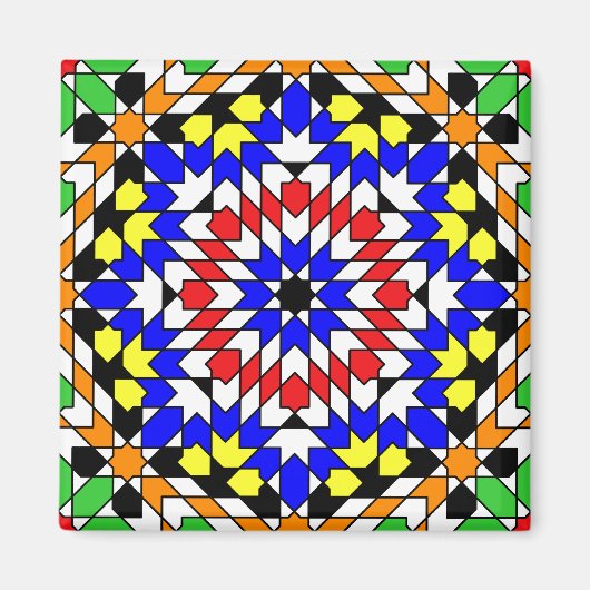 Islamischer geometrischer Mustermagnet Magnet (Vorne)