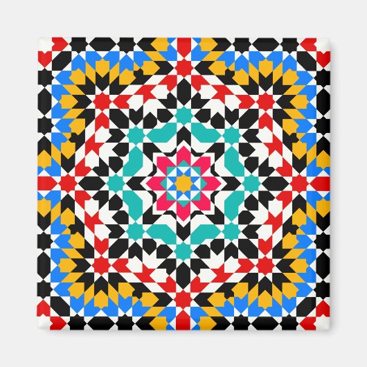 Islamischer geometrischer Mustermagnet Magnet (Vorne)