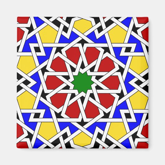 Islamischer geometrischer Mustermagnet Magnet (Vorne)