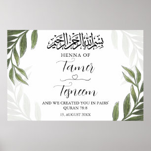 Islamischer Grüne Wein - Unterzeichner des Party H Poster