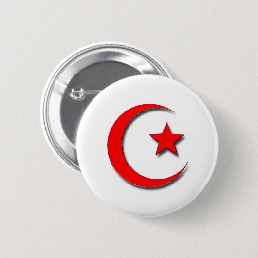 Islamischer Halbmond Button (Vorne & Hinten)
