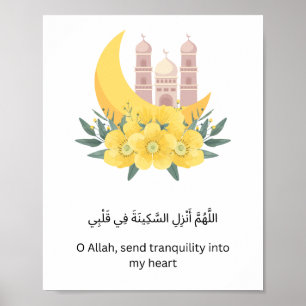 Islamischer Halbmond & Moschee-Wandbild Poster