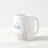 Islamischer Halbmond Ramadan Kareem Typografische  Kaffeetasse (VorderseiteRechts)