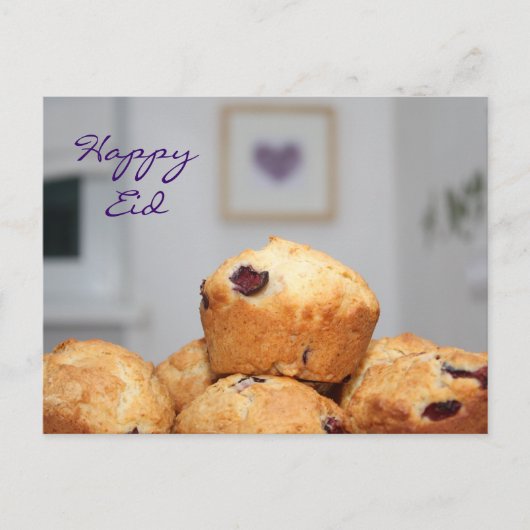Islamischer Happy Eid Kareem Süßigkeiten Muffins c Postkarte (Vorderseite)