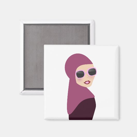 Islamischer Hijab-Damenstil Magnet (Vorderseite/Rückseite)