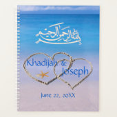 Islamischer Hochzeitsplaner am Strand und am Blaue Planer (Vorderseite)