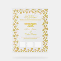 Islamischer Hochzeitsvertrag, Akryllische Unterzei