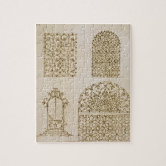 Islamischer Ironwork grillt für Fenster und Puzzle (Vertikal)