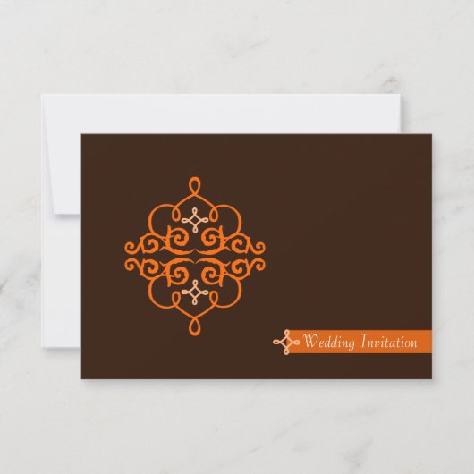 Islamischer Islamhochzeits-Verlobungsdamast Einladung (Vorderseite)