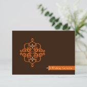 Islamischer Islamhochzeits-Verlobungsdamast Einladung (Stehend Vorderseite)