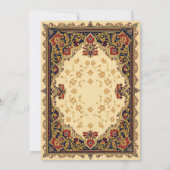 Islamischer Jahrgang Hochzeit Einladung Gold Red B (Rückseite)