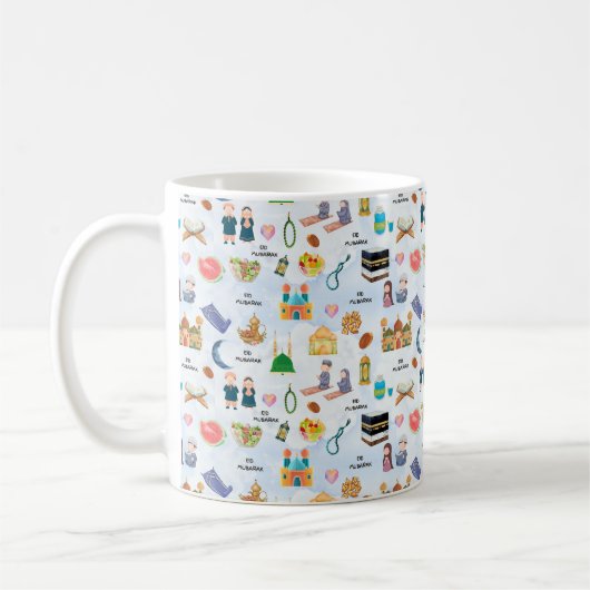 Islamischer Kinderbecher – Buntes Eid und Ramadan Kaffeetasse (Links)