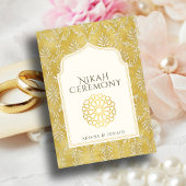Islamischer Königlicher Golden Damask Muslime Nika Einladung
