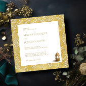 Islamischer Königlicher Goldener Damast Einladung