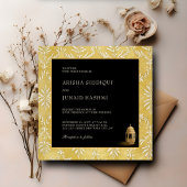 Islamischer Königlicher Goldener Damast Einladung