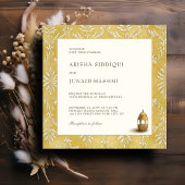 Islamischer Königlicher Goldener Damast Einladung